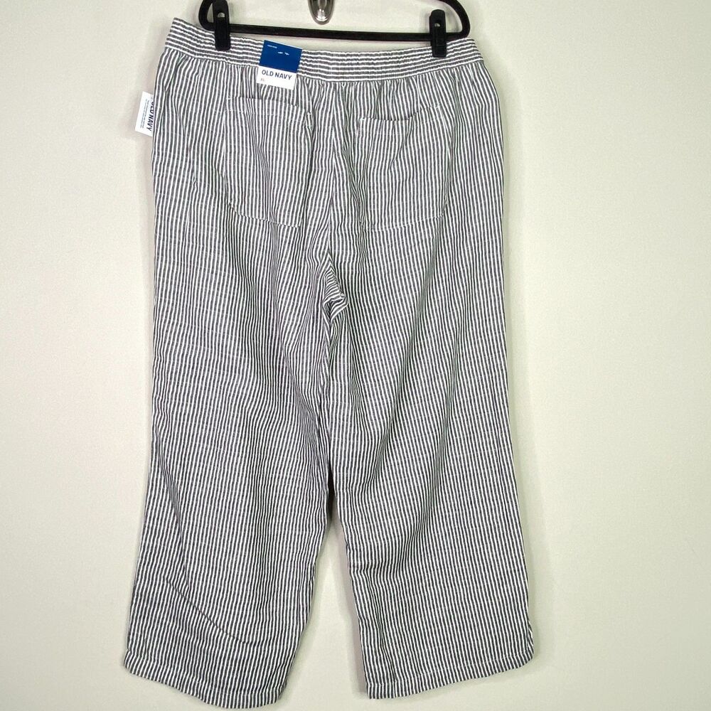 New Old Navy High-Waisted Striped Linen-Blend Wide-Leg Pant Women's Size XL - Picture 3 of 9